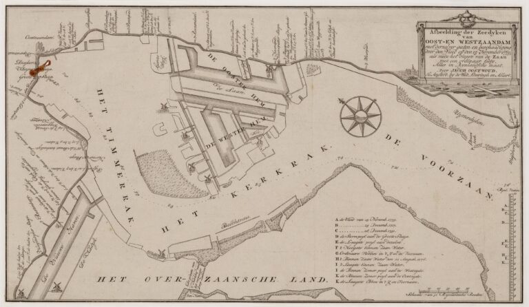 - 1775: Kaart met zeedijken -