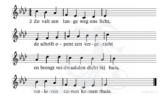 - 2e couplet van 'De heer is onze reisgenoot' -