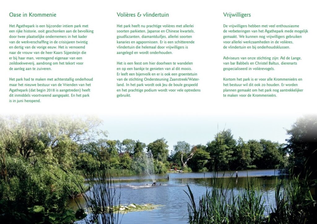 - Folder Vrienden van het Agathepark 2/2 -